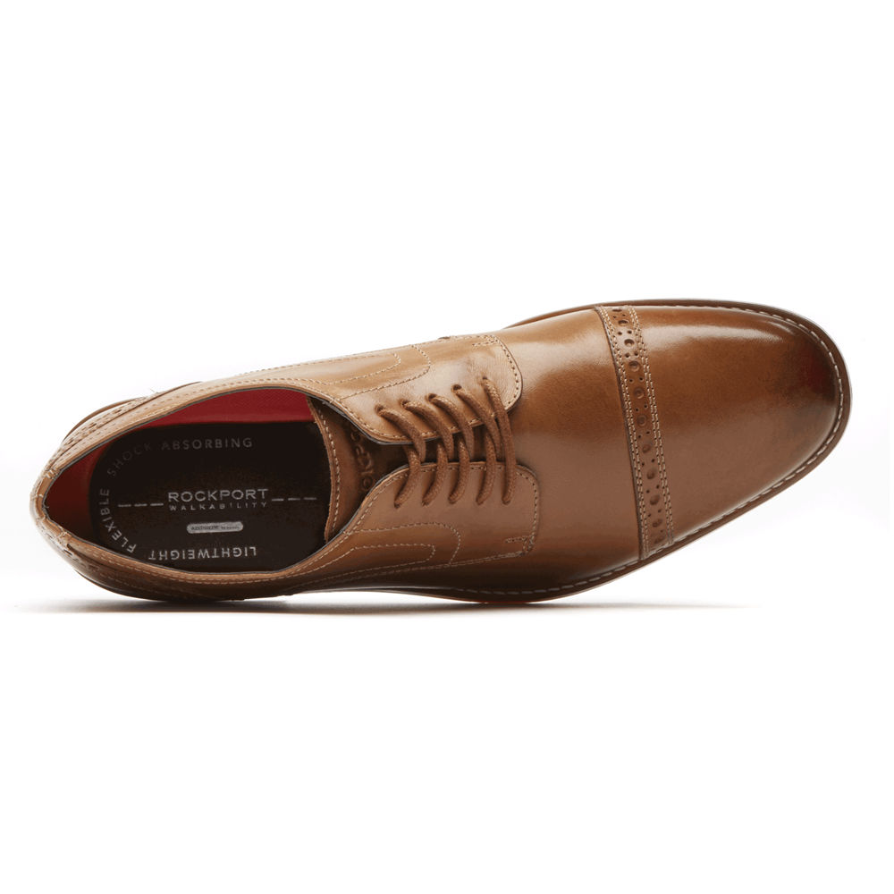 Rockport Oxfords Herre Brune - Style Purpose Cap Toe - SEVY86302